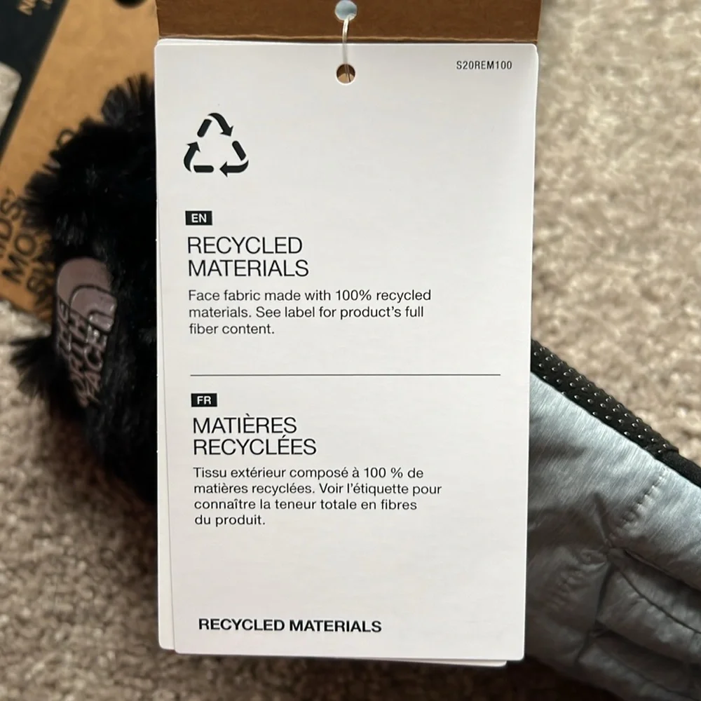 The North Face Kids Mittens - Gray and Black